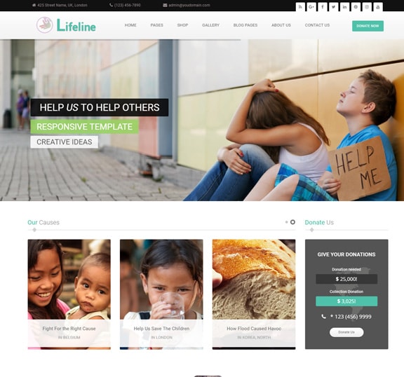 web design service for charity organization
