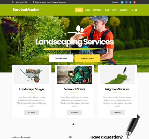 Gardener Services web design